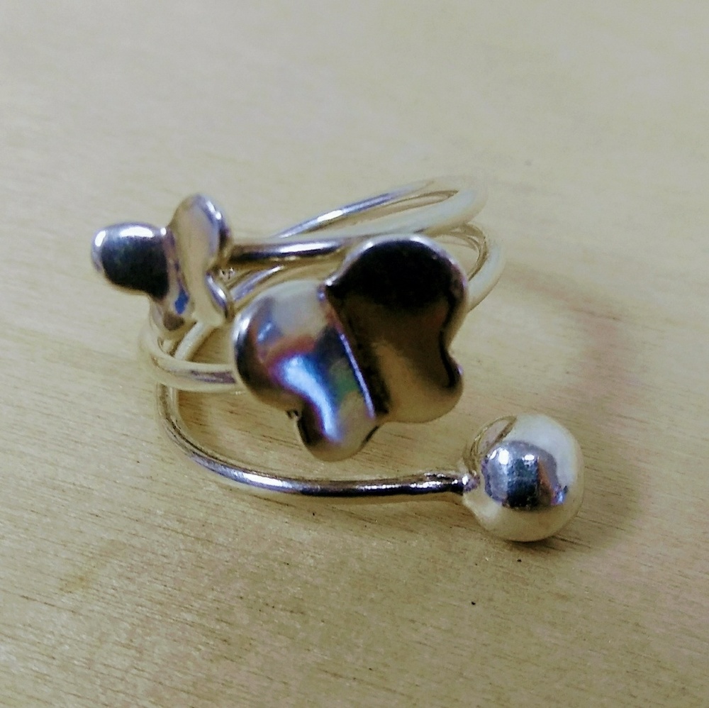 Butterfly silver ring